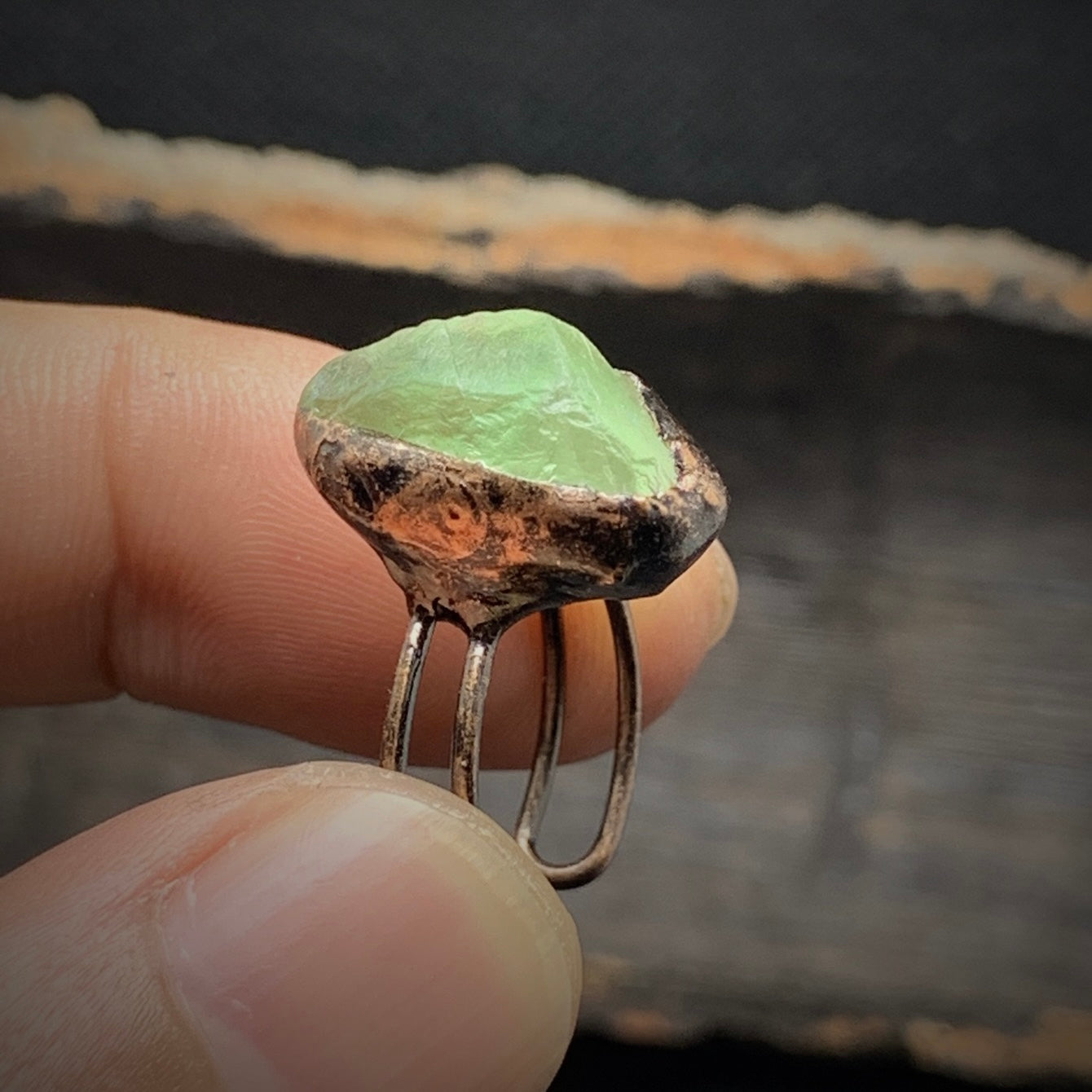 Raw Fluorite Adjustable Ring