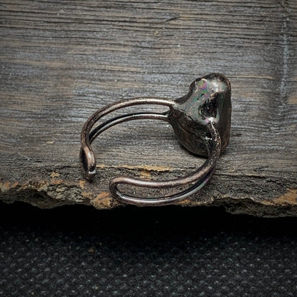 Raw Rhodochrosite Adjustable Ring