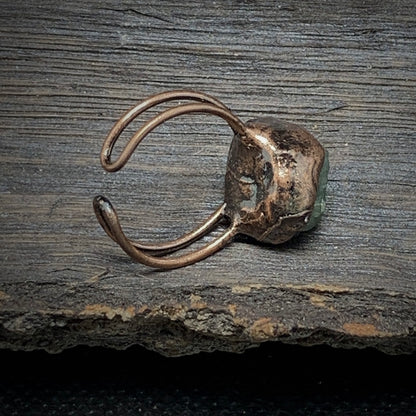 Raw Green Apatite Adjustable Ring