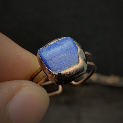 Raw Blue Kyanite Adjustable Ring