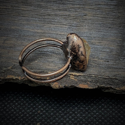 Raw Citrine Adjustable Ring