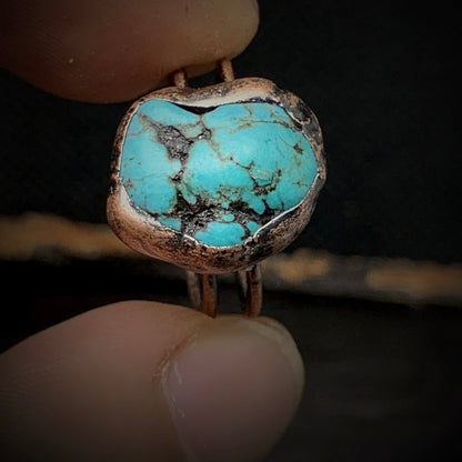 Raw Turquoise Adjustable Ring