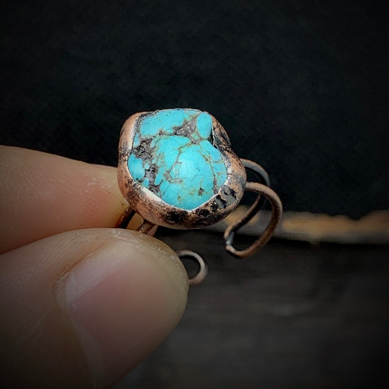 Raw Turquoise Adjustable Ring