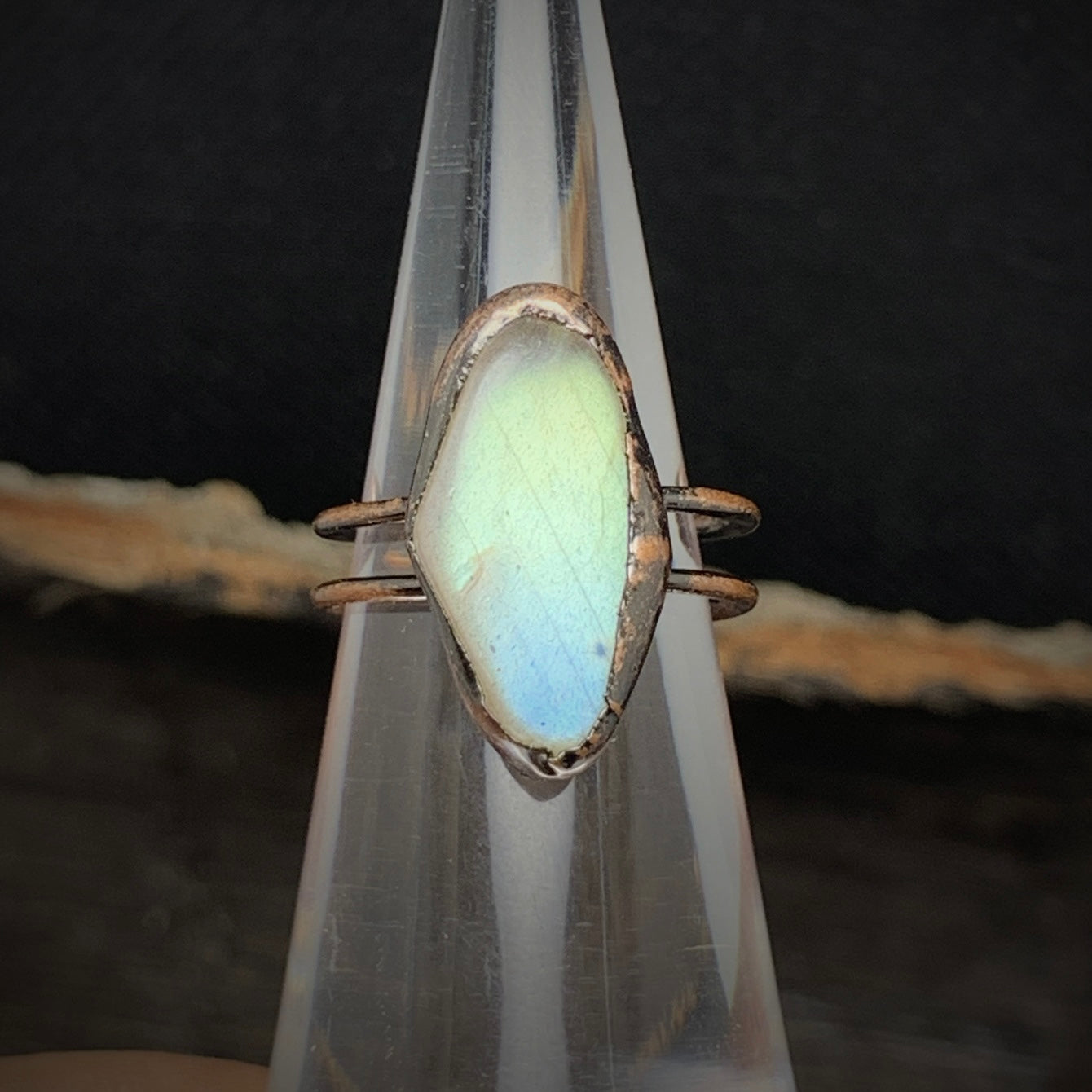 Raw Moonstone Adjustable Ring