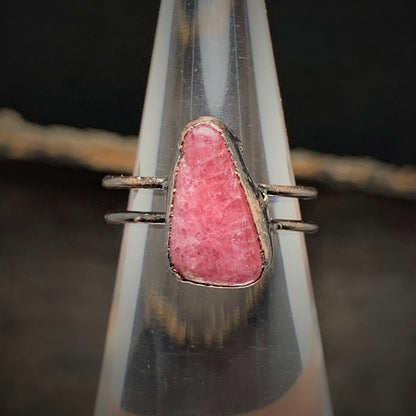 Raw Rhodochrosite Adjustable Ring