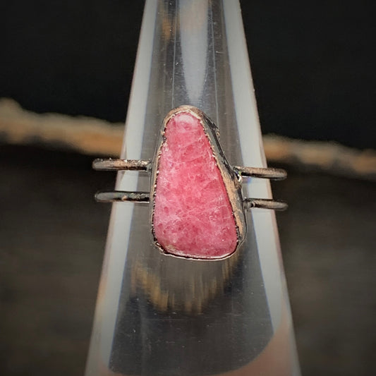 Raw Rhodochrosite Adjustable Ring