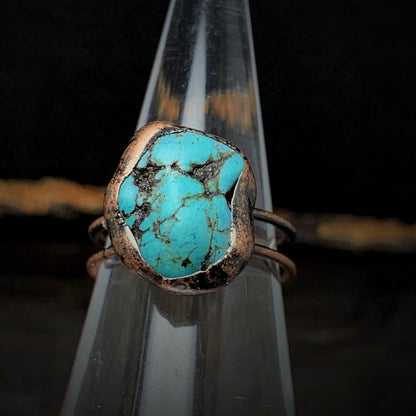 Raw Turquoise Adjustable Ring