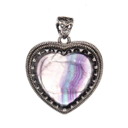 Fluorite Vintage Heart Necklace