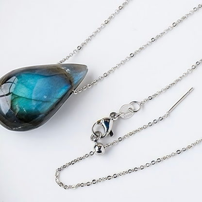 Labradorite Mermaid’s Tear Necklace