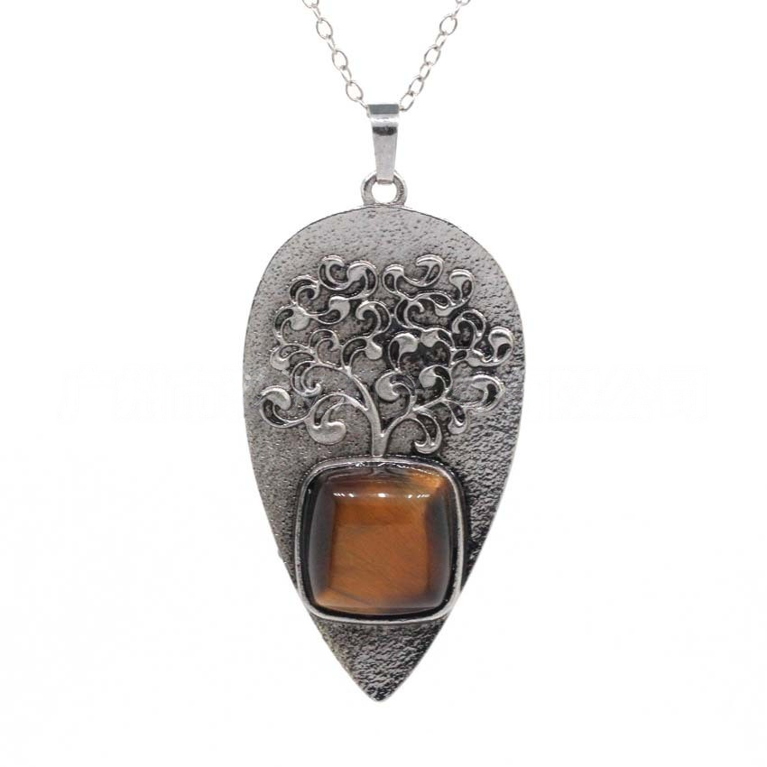 Tiger Eye Tree of Life Necklace