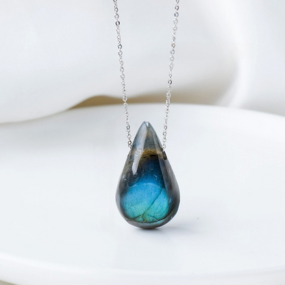 Labradorite Mermaid’s Tear Necklace