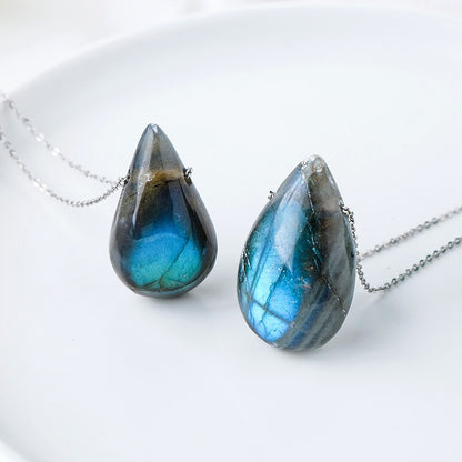 Labradorite Mermaid’s Tear Necklace