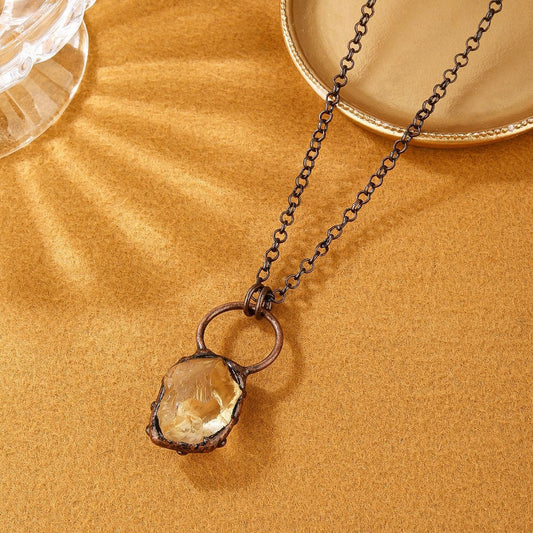 Raw Citrine Necklace