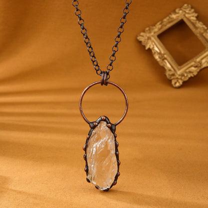 Raw Clear Quartz Necklace
