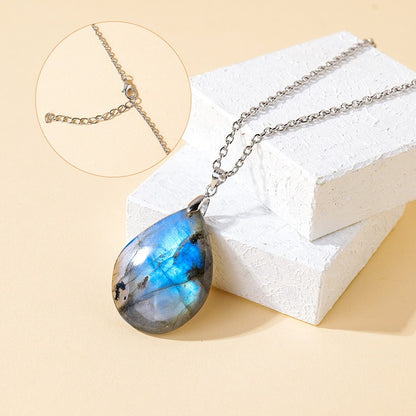 Labradorite Dewdrop Necklace
