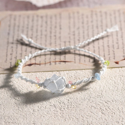 Raw Celestite Handwoven Bracelet