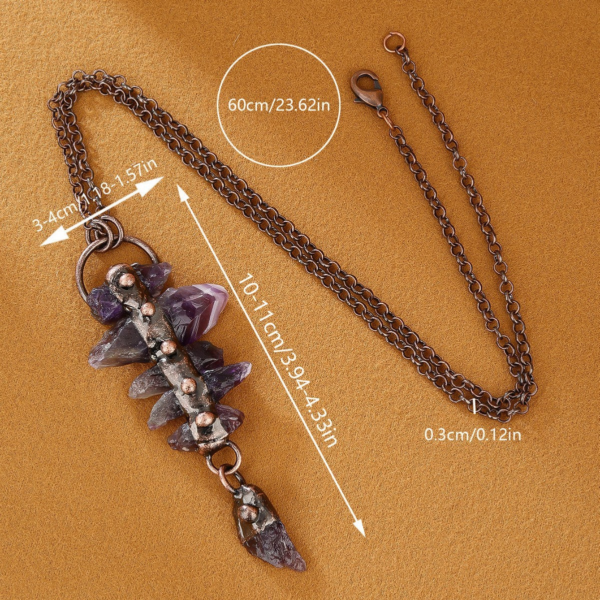 Raw Amethyst Statement Necklace