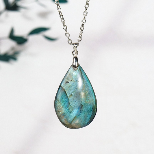 Labradorite Dewdrop Necklace