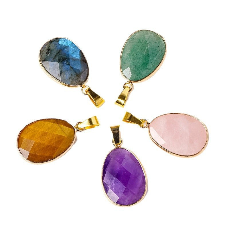 Amethyst Faceted Oval Necklace