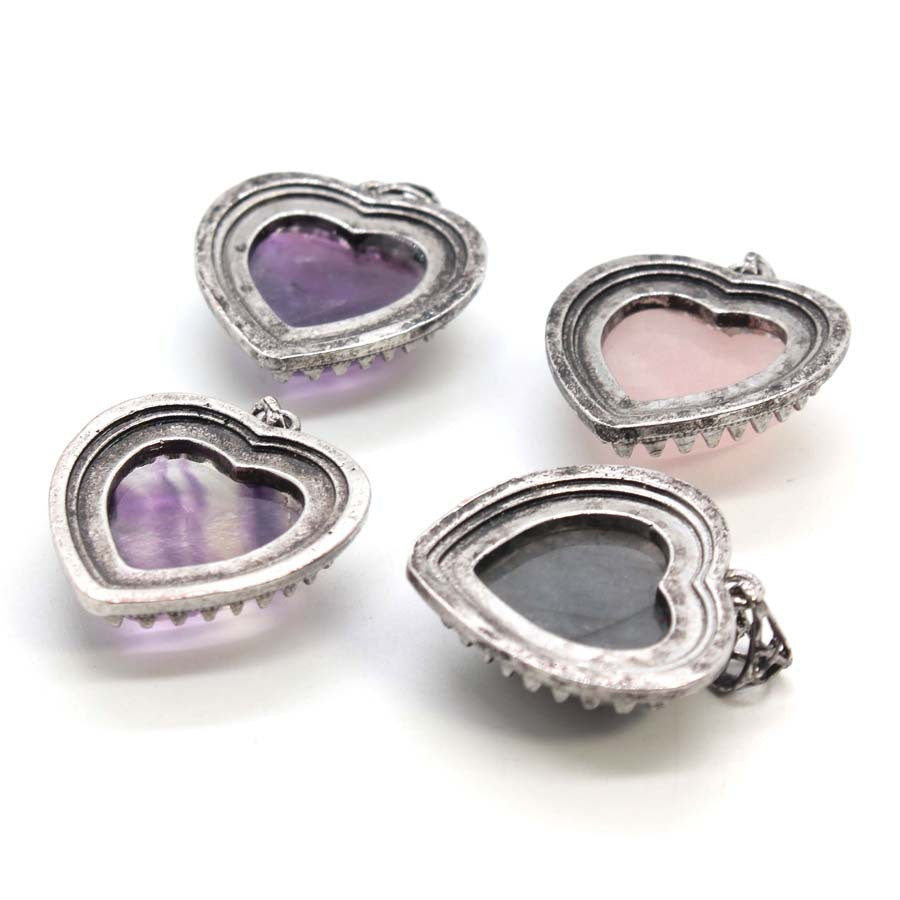 Rose Quartz Vintage Heart Necklace