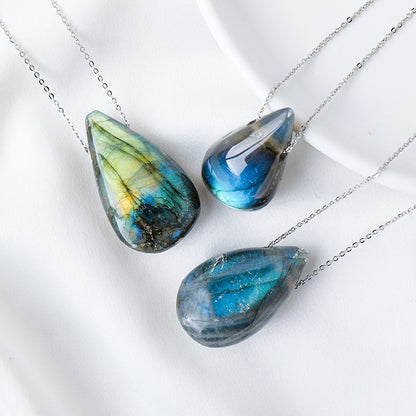 Labradorite Mermaid’s Tear Necklace