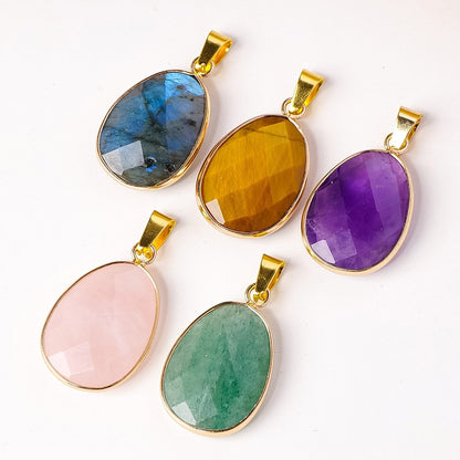 Amethyst Faceted Oval Necklace