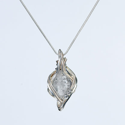 Herkimer-Style Quartz Hand Wrapped Necklace