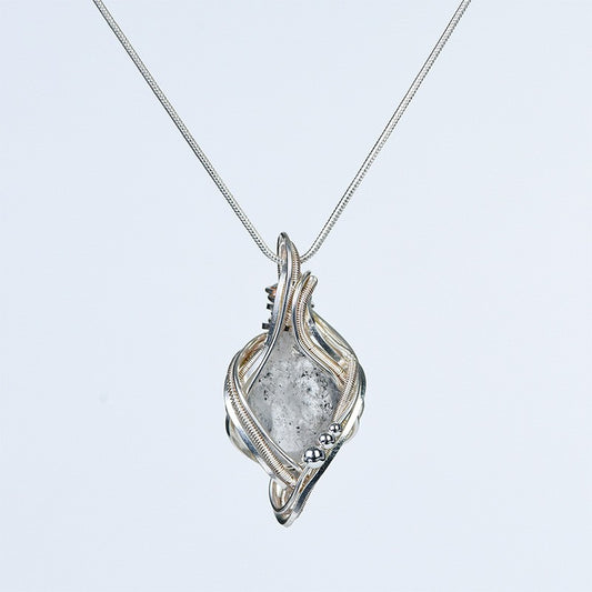 Herkimer-Style Quartz Hand Wrapped Necklace